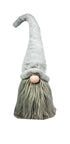 30" Groovy Grey with Pointy Hat Fabric Sitting Gnome Sculpture