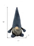 18" Slate Blue And Gray Fabric Standing Gnome Sculpture