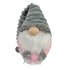 Set Of Two 11" Grey And Pink Fabric Christmas Gnome