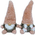 Set Of Two 14" Pink Fabric Christmas Gnomes