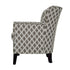 29" Brown And Cream Polyester Blend Trellis Design Armchair