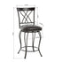 Set of Two 24" Black Steel Swivel Counter Height Bar Chairs