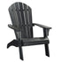 30" Black Heavy Duty Plastic Adirondack Chair