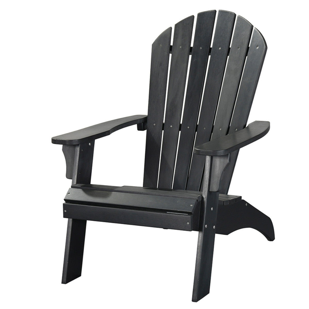 30" Black Heavy Duty Plastic Adirondack Chair