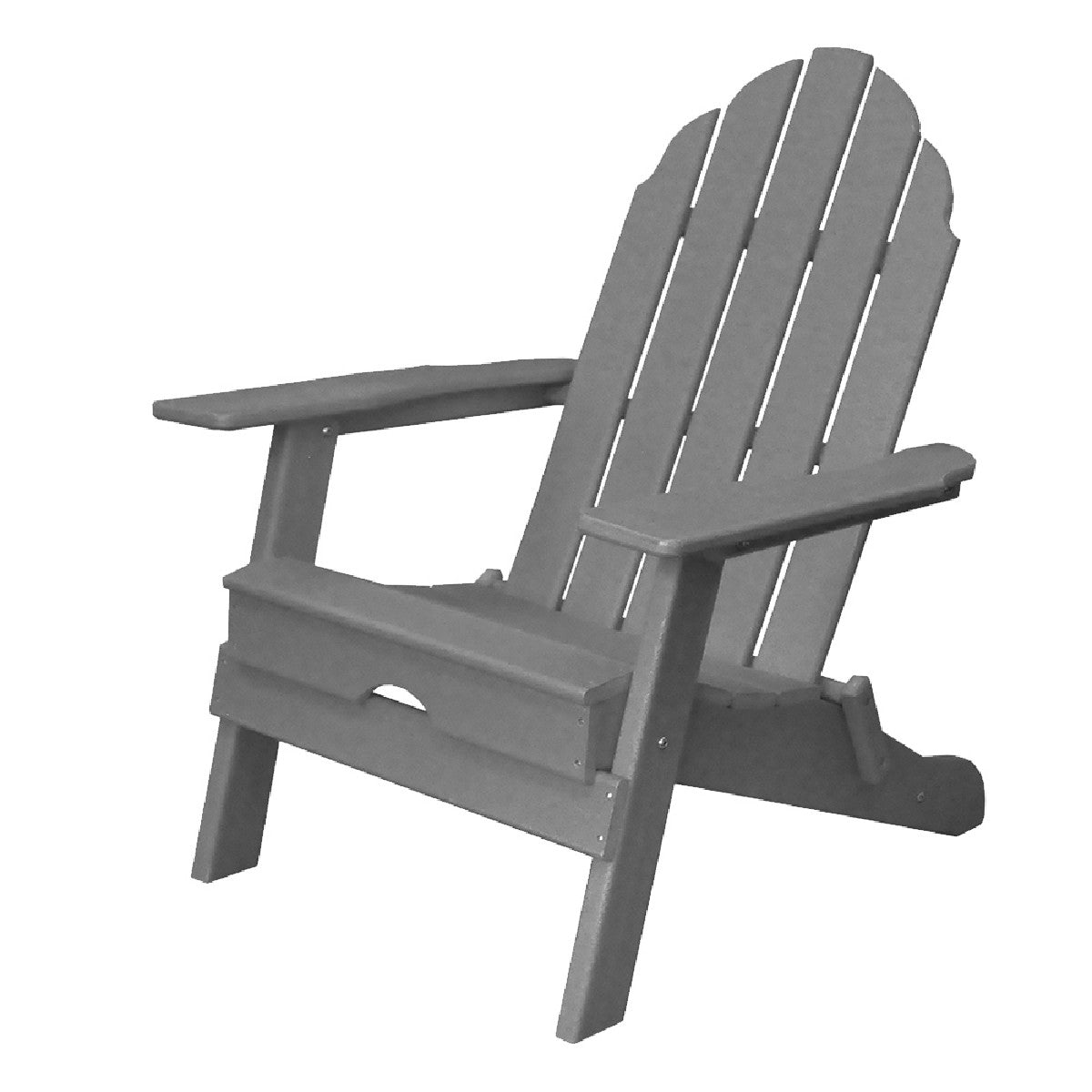 30" Gray Heavy Duty Plastic Adirondack Chair