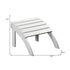 19" White Indoor Outdoor Footstool Ottoman