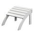 19" White Indoor Outdoor Footstool Ottoman