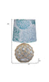 20" Glass with Rope Globe Table Lamp With Aqua Coral Shade