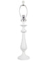 27" White Candlestick Table Lamp With Aqua Coral Shade