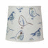 27" White Table Lamp With White Blue And Brown Birds Empire Shade