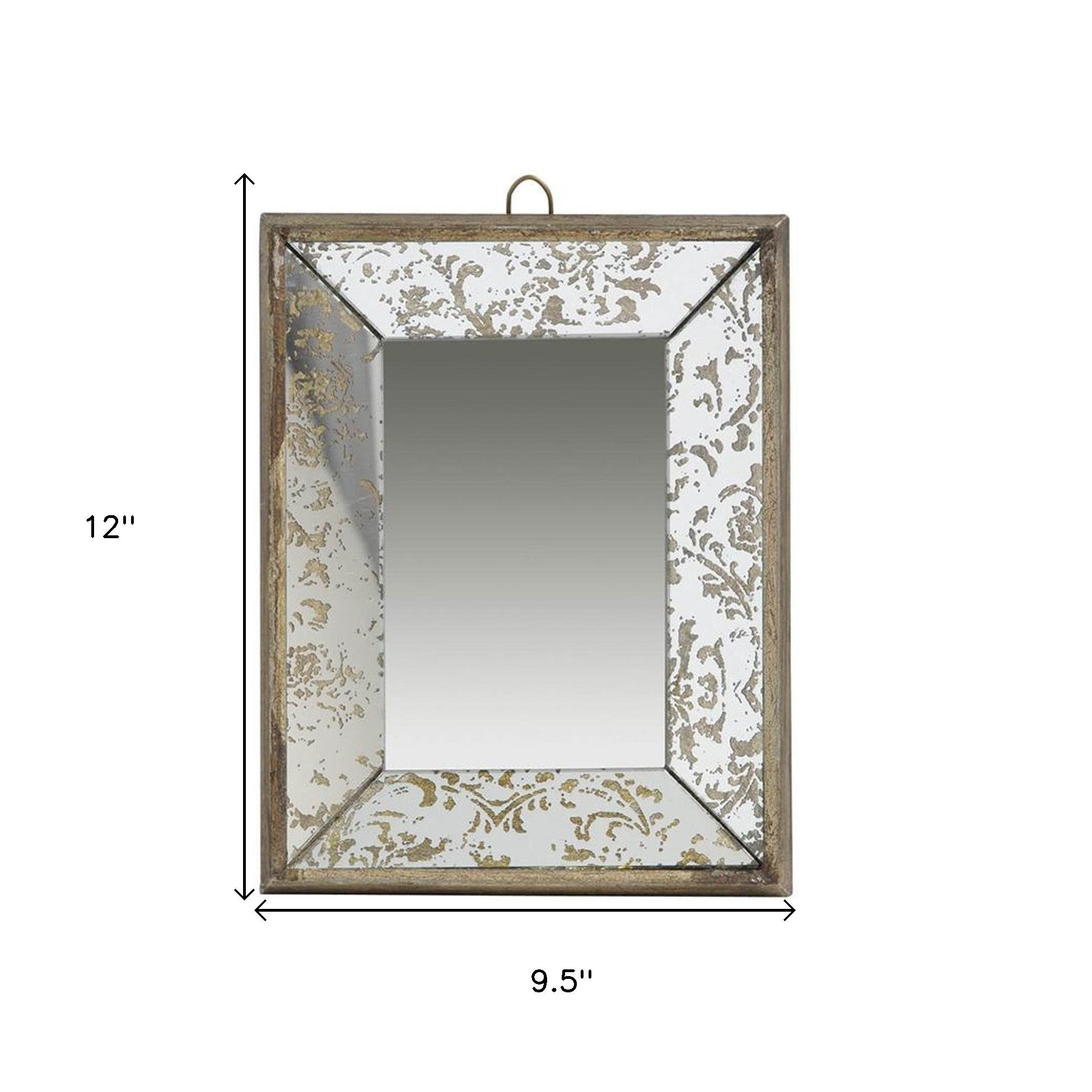 12" Silver Metal Framed Accent Mirror