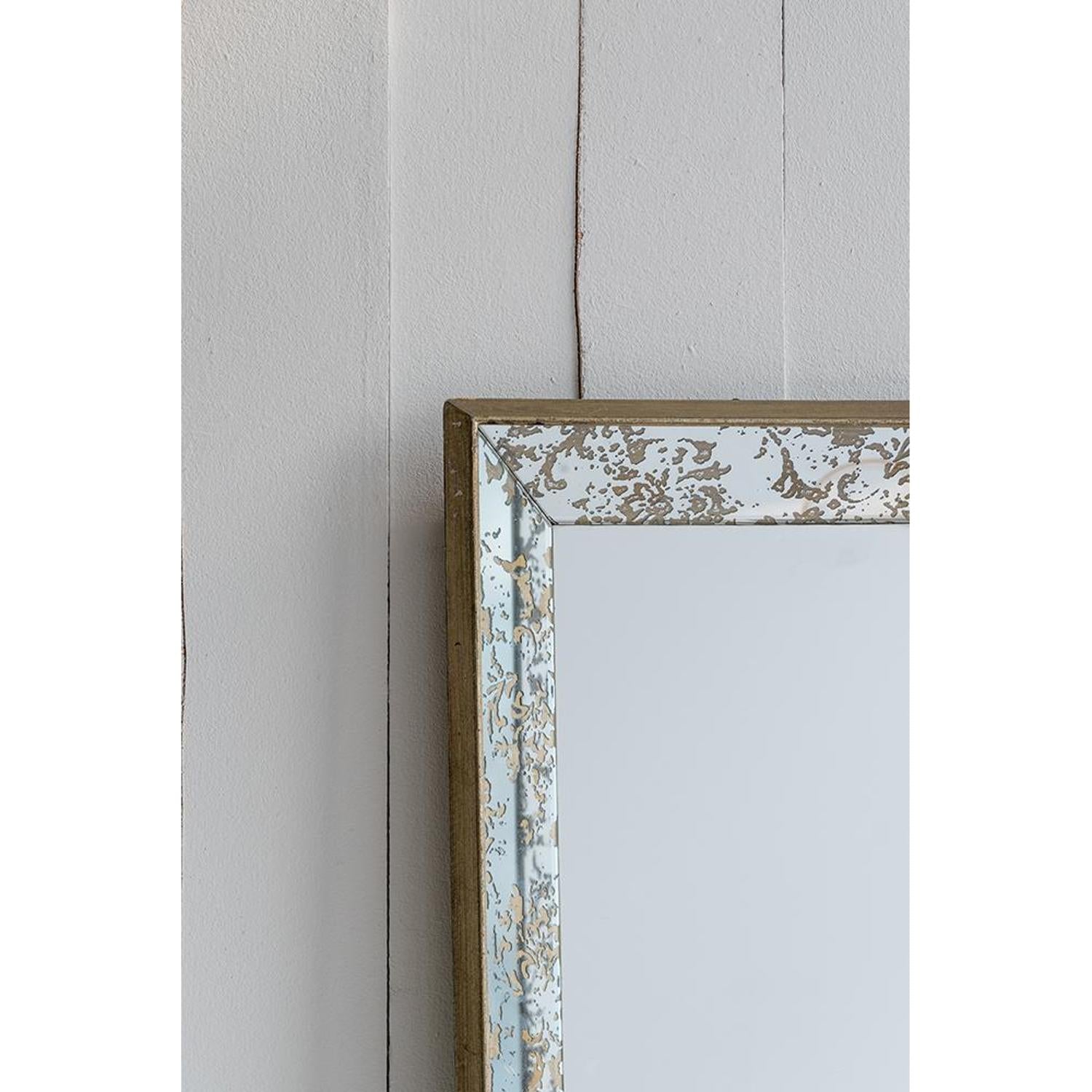 12" Silver Metal Framed Accent Mirror