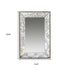 24" Silver Glass Framed Accent Mirror