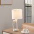 17" Gold Textured Giraffe Table Lamp With White Drum Shade