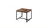 19" Black And Brown Oak Manufactured Wood And Metal End Table