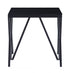 21" Black Glass And Metal Square End Table