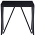 21" Black Glass And Metal Square End Table