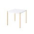 24" Gold And White Manufactured Wood Square End Table