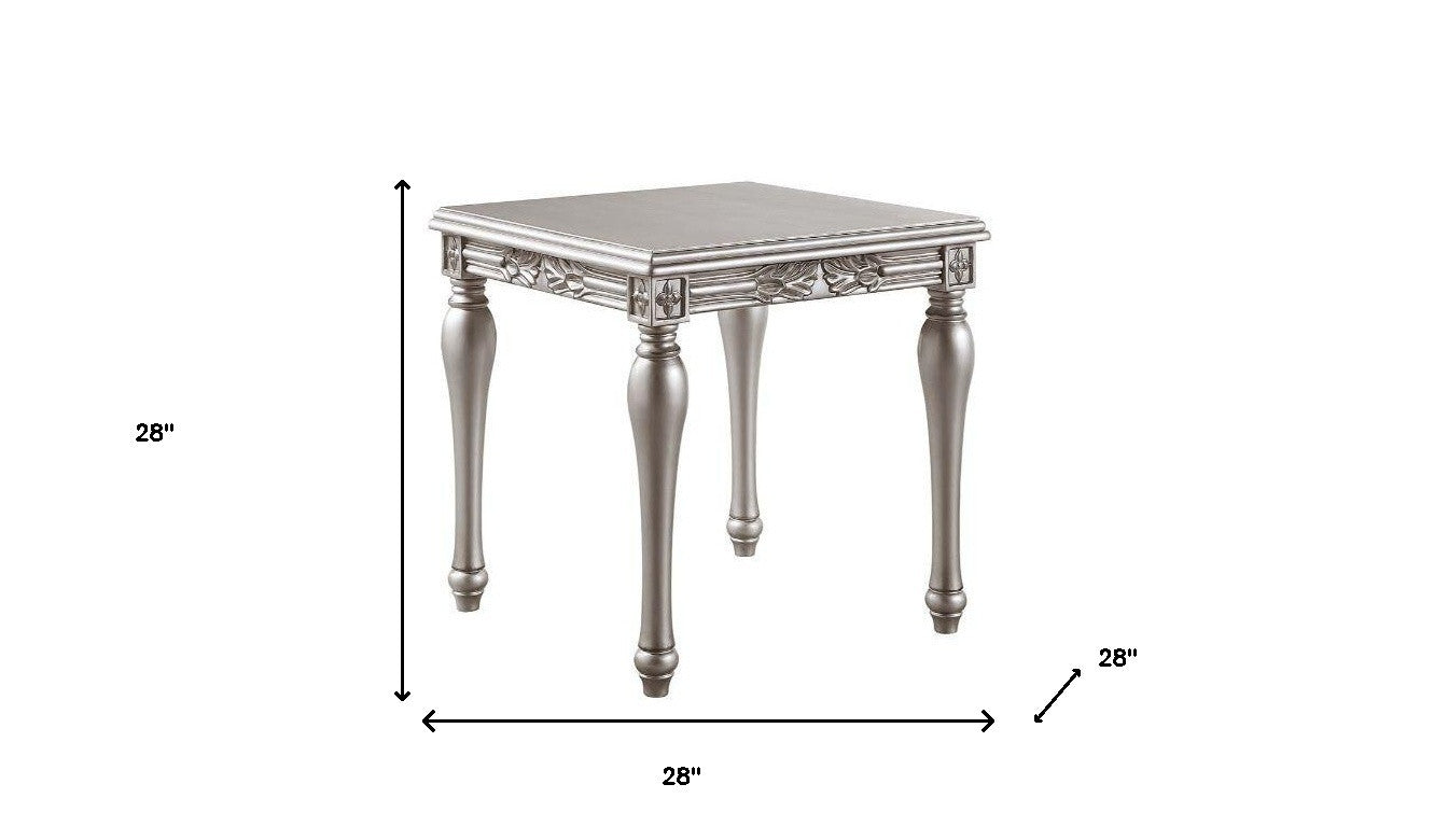 28" Platinum Manufactured Wood Square End Table