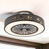 20" Clear Flush Mount Five Blade Dimmable Remote Control Integrated Light Ceiling Fan