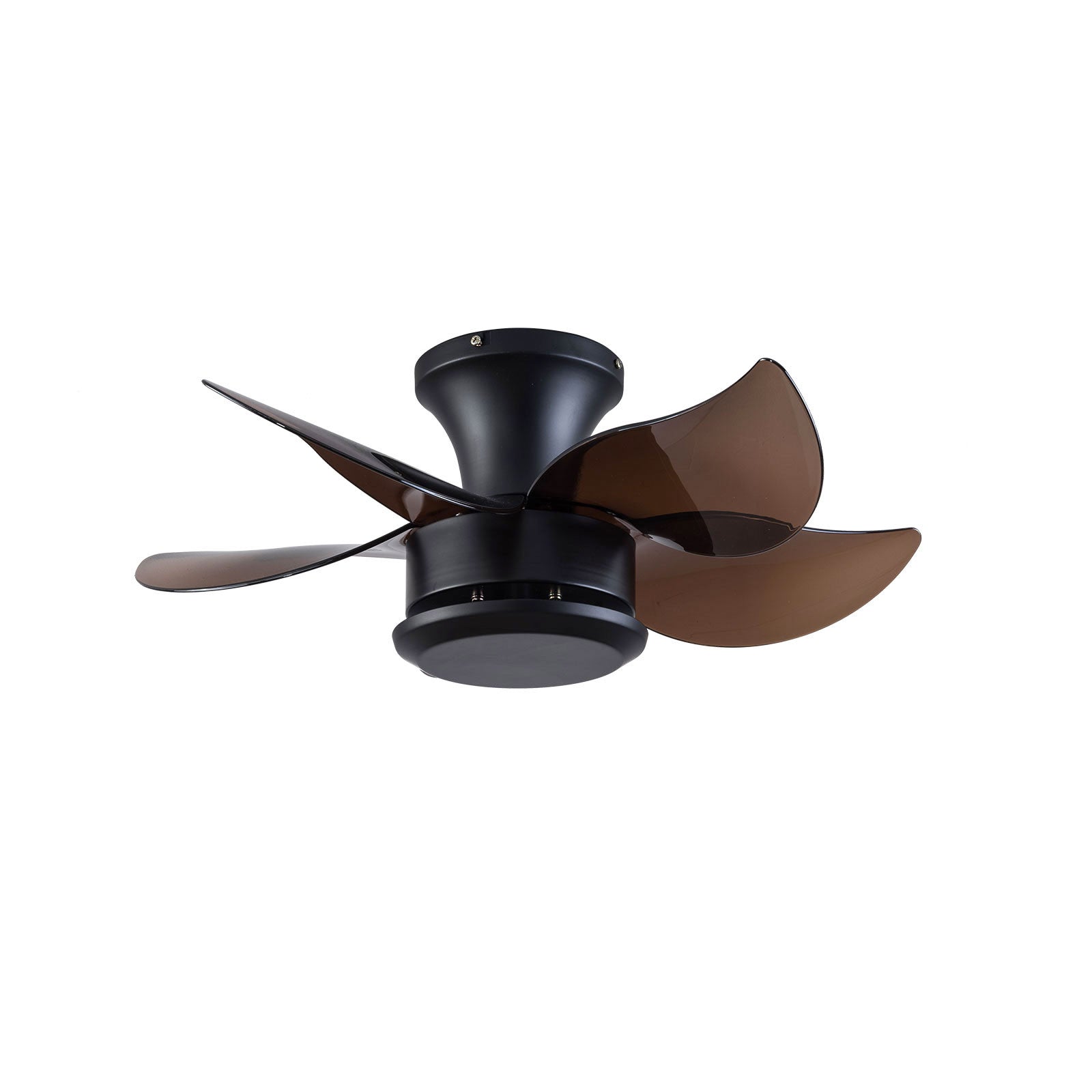 23" Brown Flush Mount Five Blade Remote Control Integrated Light Ceiling Fan