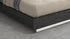 Twin Dark Grey High Gloss Bed Frame with Faux Leather Headboard