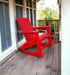 38" Red Heavy Duty Plastic Rocking Chair