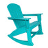 38" Blue Heavy Duty Plastic Rocking Chair