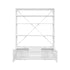 83" White Four Tier Cargo Style Bookcase with Cabinets and Ladder