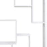 75" White Composite Zig Zag Multi Tier Bookcase