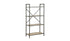 49" Gray Brown Metal Four Tier Etagere Bookcase