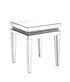 24" Clear And Silver Mirrored Square Mirrored End Table