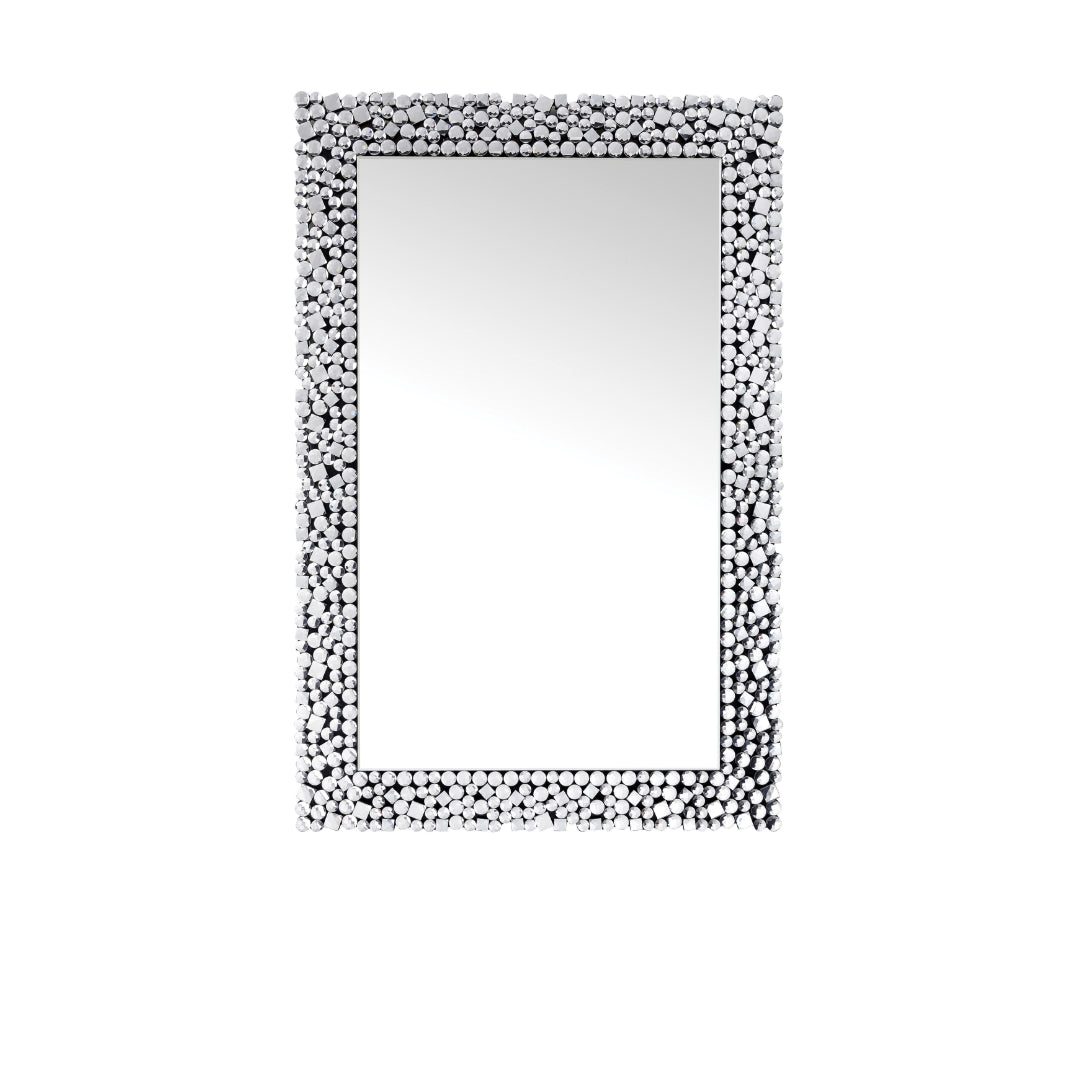 47" Mirrored & Faux Gems Accent Mirror