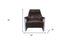 35" Espresso Top Grain Leather And Steel Patchwork Club Chair