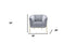 30" Gray Velvet And Gold Solid Color Barrel Chair