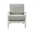 35" Gray Linen And Light Oak Solid Color Club Chair