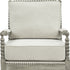 35" Beige Linen And Gray Oak Solid Color Club Chair