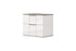 20" White Contemporary Two Drawer Nightstand