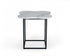 15" Black And White Marble Free Form End Table