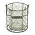 6" Brown and Clear Wire Basket and Glass Jar