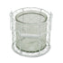 5.25 White and Clear Wire Basket and Glass Jar