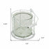 5.25 White and Clear Wire Basket and Glass Jar