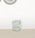 5.25 White and Clear Wire Basket and Glass Jar