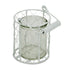 4" White and Clear Wire Basket and Glass Jar