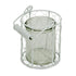 4" White and Clear Wire Basket and Glass Jar