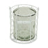 6" White and Clear Wire Basket and Glass Jar