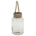 12" Clear And Brown Glass Jar with Rope