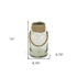 12" Clear And Brown Glass Jar with Rope