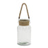 10" Clear and Brown Glass Jar with Rope