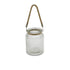 5.75" Clear Brown Glass Jar with Rope